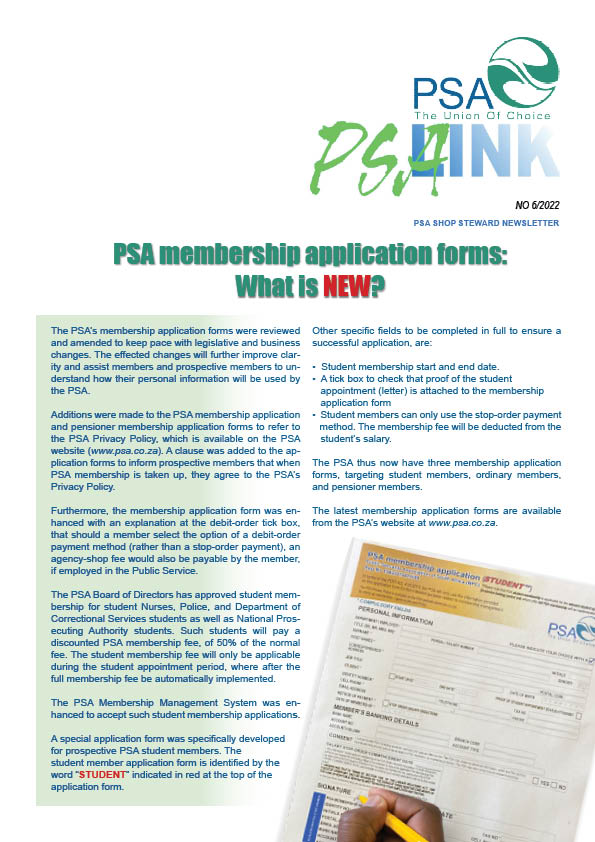 PSA link 6 of 2022